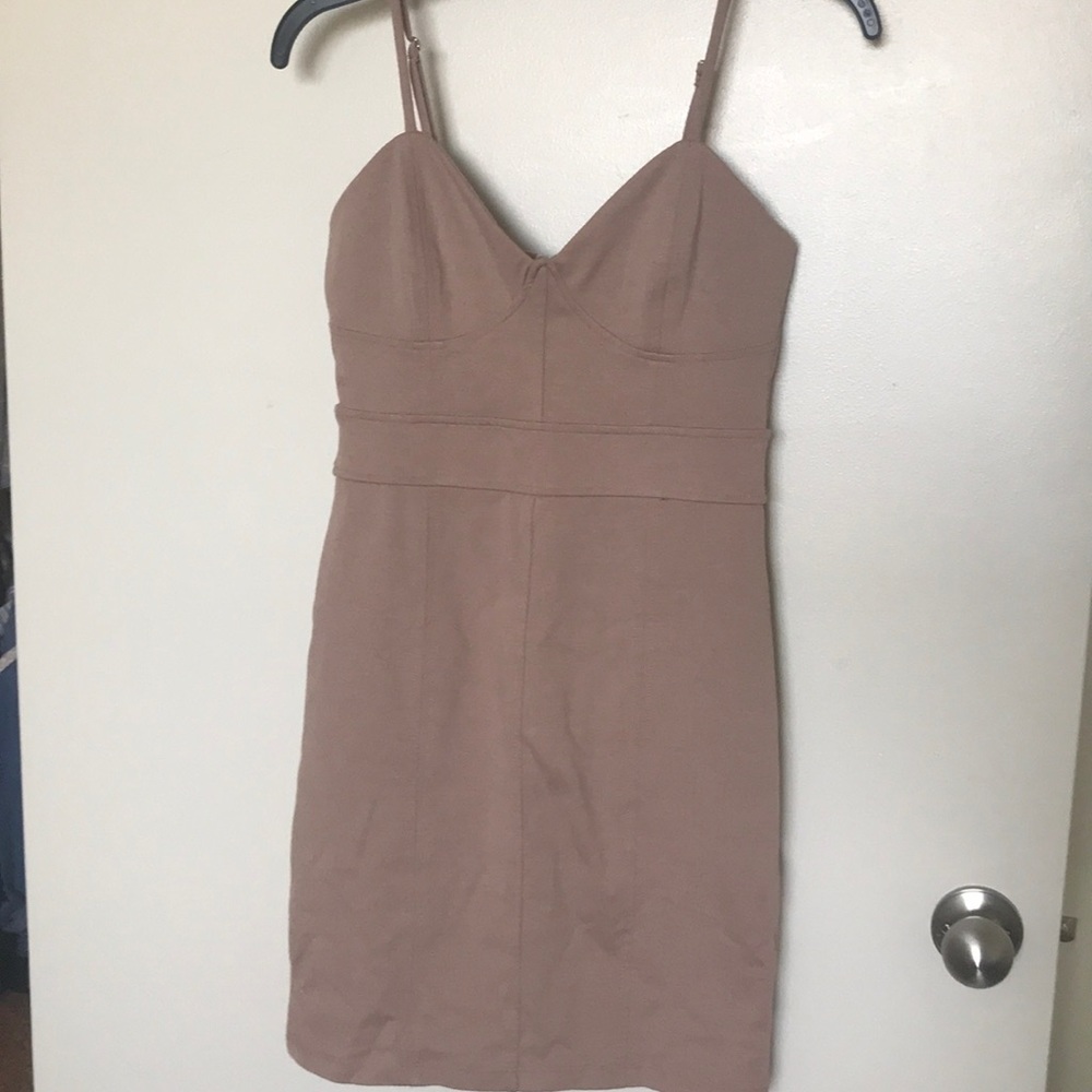 Beige mini dress